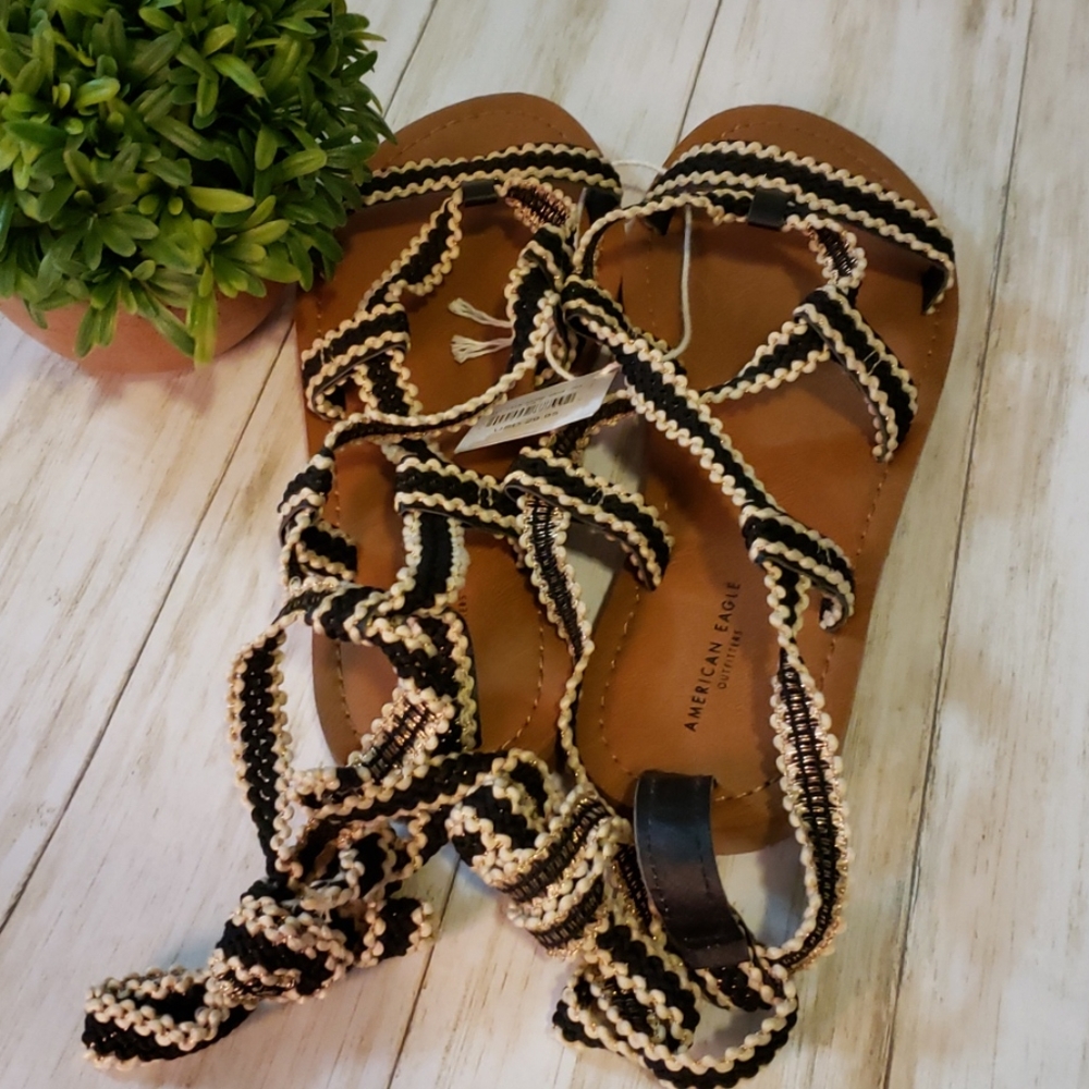 Size 7 ankle wrap nwt sandals